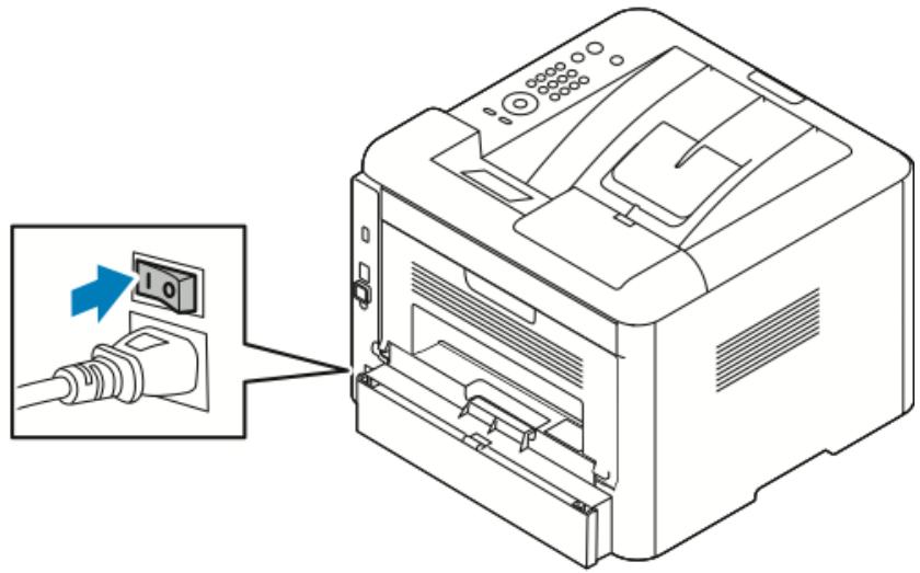 XEROX WORKCENTRE 6400X - Mise sous/hors tension de l'imprimante - 2