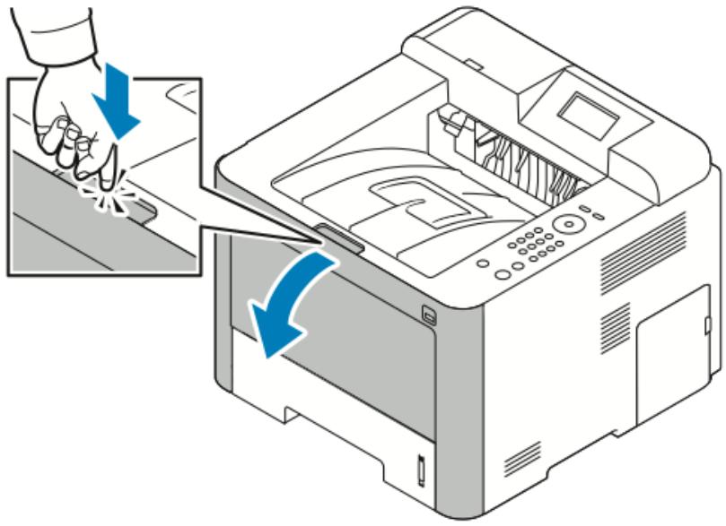 XEROX D95 - Résolution des incidents papier dans le panneau avant - 1