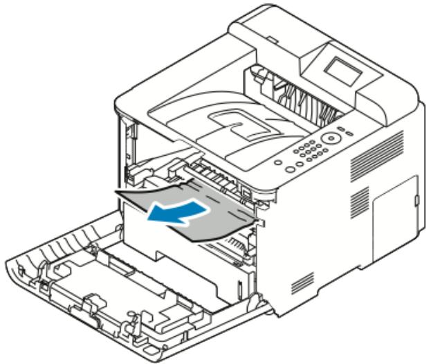 XEROX D95 - Résolution des incidents papier dans le panneau avant - 2