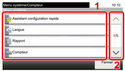 KYOCERA ECOSYS FS-1220MFP - Sélectionner une fonction. - 1