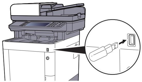 KYOCERA ECOSYS FS-1220MFP - Brancher la mémoire USB. - 1