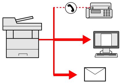 KYOCERA ECOSYS FS-1220MFP - Envoi vers différents types de destinataires (envoi multiple) - 1