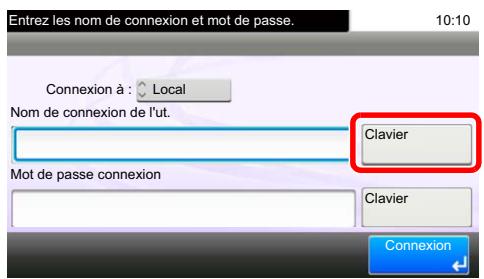 KYOCERA ECOSYS FS-1220MFP - Saisir le nom d'utilisateur et le mot de passe pour la connexion. - 1