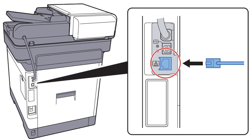 KYOCERA ECOSYS FS-1220MFP - Raccorder le câble à la machine. - 1