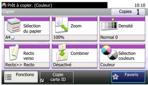 KYOCERA FS-1061DN - Affichage des touches ne pouvant pas être réglées - 1