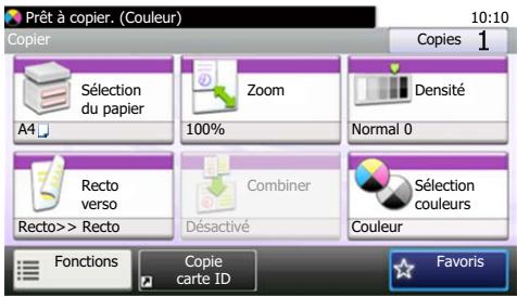 KYOCERA FS-1061DN - Affichage des touches ne pouvant pas être réglées - 2