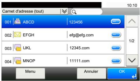 KYOCERA FS-1061DN - Modification des informations enregistrées - 1