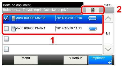 KYOCERA FS-1061DN - Imprimer et supprimer le document. - 1