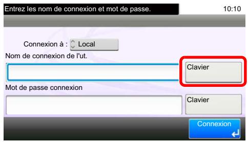 KYOCERA FS-1061DN - Saisir le nom d'utilisateur et le mot de passe pour la connexion. - 1