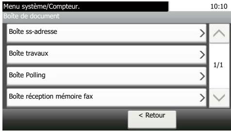 KYOCERA FS-1325MFP - Affichage des touches ne pouvant pas être réglées - 6
