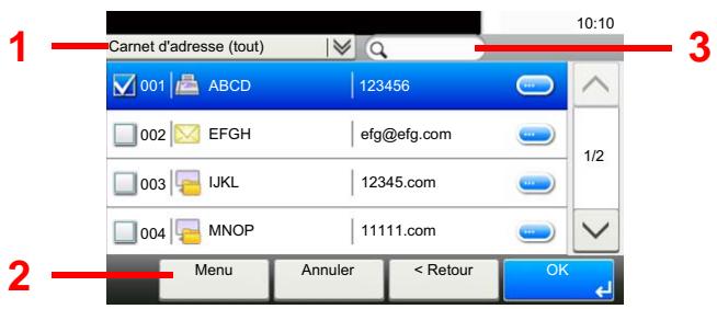 KYOCERA FS-1325MFP - Recherche de destinataire - 1