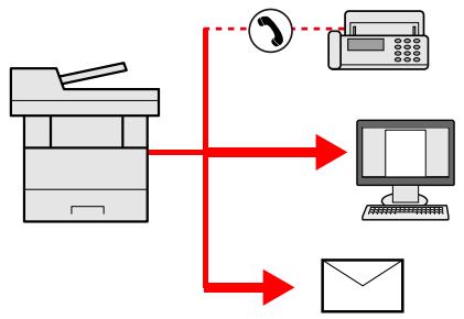 KYOCERA FS-1325MFP - Envoi vers différents types de destinataires (Envoi multiple) - 1