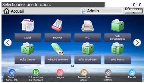 KYOCERA FS-1325MFP - Affichage des touches ne pouvant pas être réglées - 3