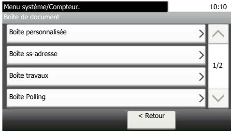 KYOCERA FS-1325MFP - Affichage des touches ne pouvant pas être réglées - 5