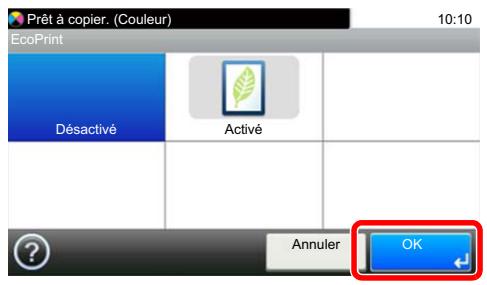 KYOCERA ECOSYS M6235CIDN - Utilisation de la touche [Entrée] (←) - 1
