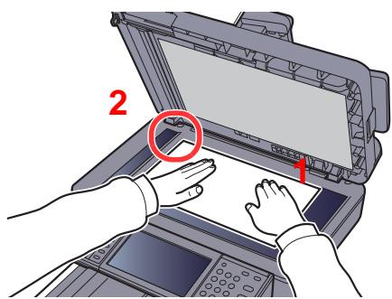 KYOCERA ECOSYS M6235CIDN - Mise en place des originaux sur la glace d'exposition - 1