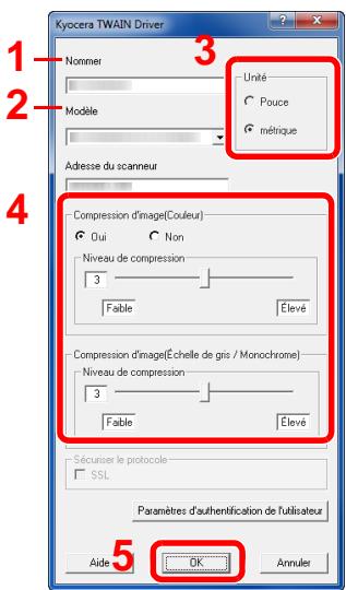 KYOCERA ECOSYS M6235CIDN - Configurer le pilote TWAIN. - 2