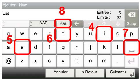KYOCERA ECOSYS M6235CIDN - Entrer "List" (espace). - 3