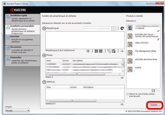 KYOCERA FS-1320MFP - Installation en utilisant [installation personnalisée] - 7