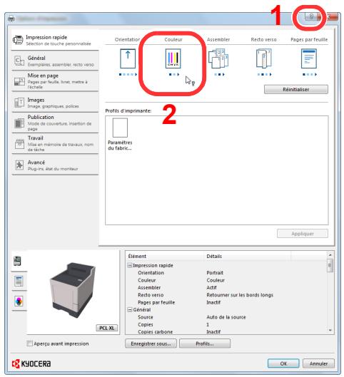 KYOCERA ECOSYS P7040CDN  -  ECOSYS P7240CDN - Aide du pilote d'imprimante - 1