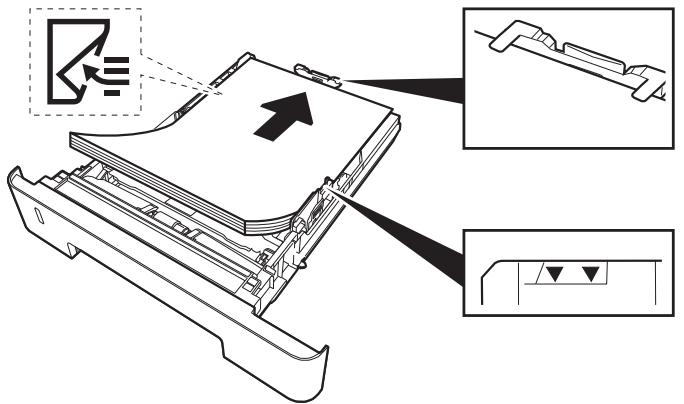 KYOCERA ECOSYS P6021CDN  -  ECOSYS P6130CDN -  ECOSYS P6235CDN - Régler le guide de la longueur du papier jusqu'au format de papier désiré. - 4