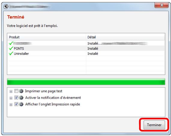 KYOCERA M6635CIDN - Terminer l'installation. - 1