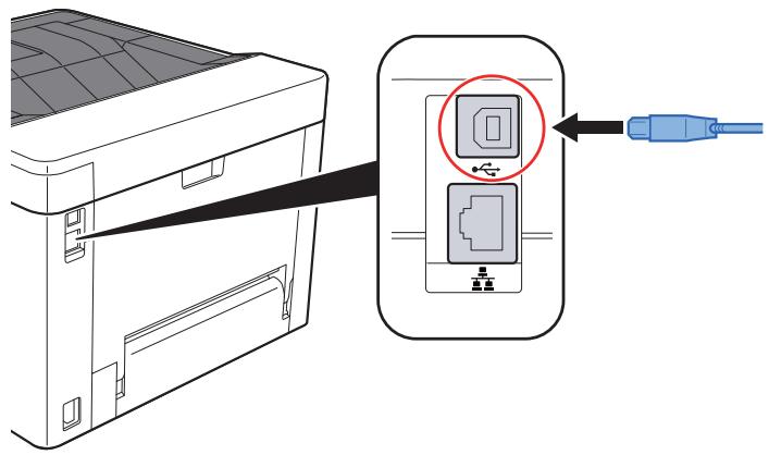 KYOCERA M6635CIDN - Raccorder le câble à la machine. - 1