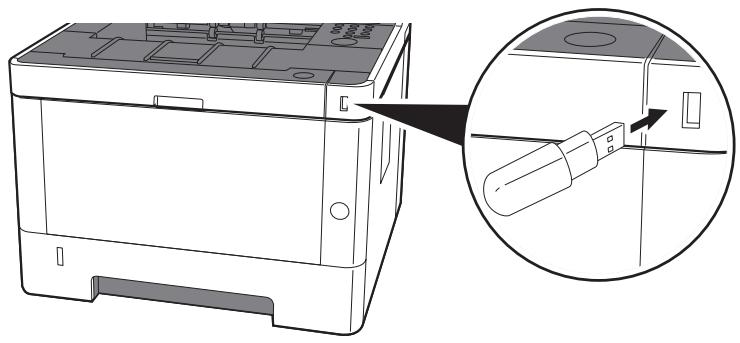 KYOCERA M6635CIDN - Brancher la mémoire USB. - 1