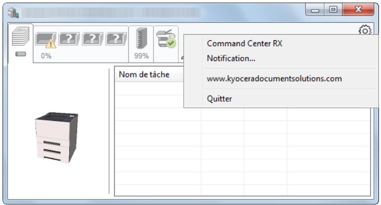 KYOCERA M6635CIDN - Menu contextuel de Status Monitor - 1