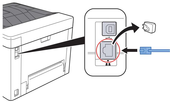 KYOCERA M6635CIDN - Raccorder le câble à la machine. - 1