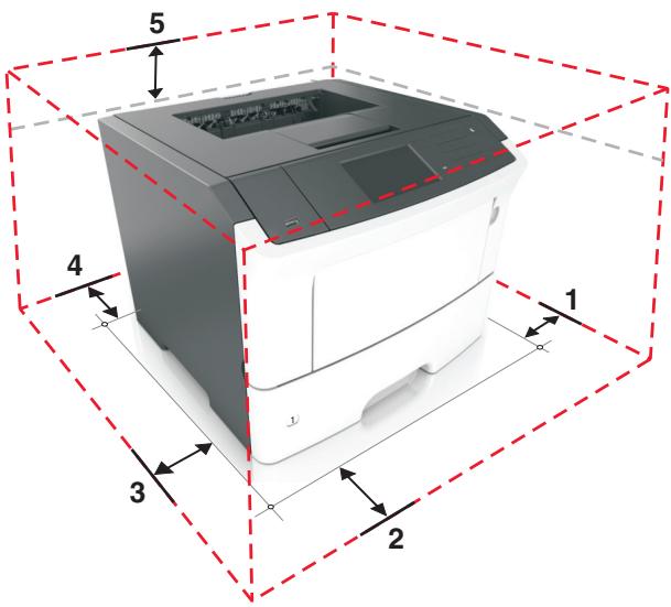 LEXMARK CX310 - Sélection d'un emplacement pour l'imprimante - 2