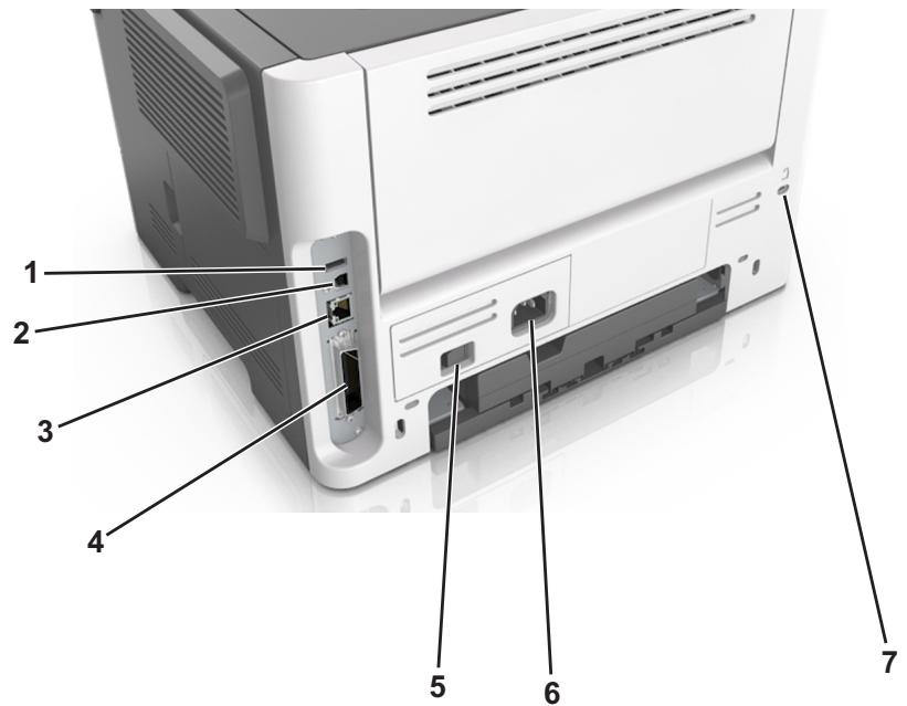 LEXMARK CX310 - Connexion des câbles - 1