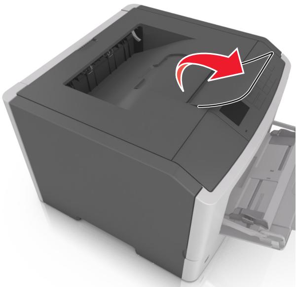 LEXMARK CX310 - Utilisation du réceptacle standard et de la butée - 1