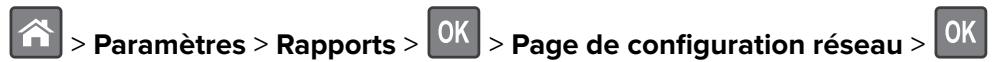 LEXMARK MX910 - MX911DE - MX912DE - Impression d'une page de configuration réseau - 1
