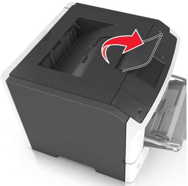 LEXMARK MX910 - MX911DE - MX912DE - Utilisation du réceptacle standard et de la butée - 1