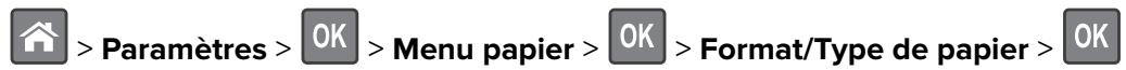 LEXMARK MS911DE - Définition du type et du format de papier - 1