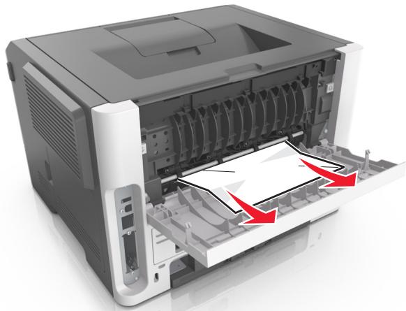 LEXMARK MS610D - MS617DN - Bourrage papier derrière la porte arrière - 3