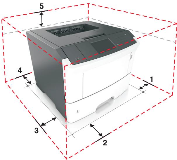 LEXMARK MS610D - MS617DN - Sélection d'un emplacement pour l'imprimante - 2