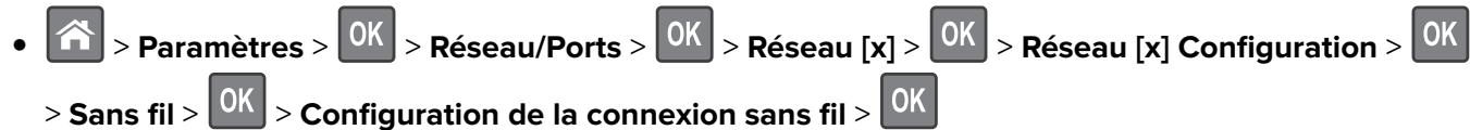 LEXMARK MS610D - MS617DN - Connexion de l'imprimante à l'aide de l'assistant de configuration sans fil - 3