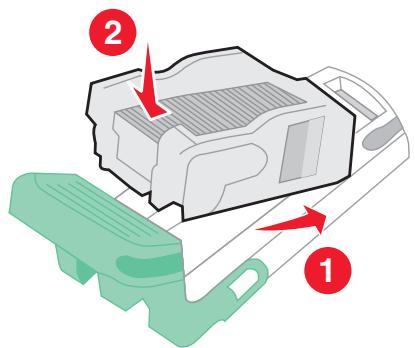 LEXMARK MX710D - MX711D - MX717DE - MX718DE - Remplacement de la cartouche d'agrafes dans l'agrafeuse standard - 5