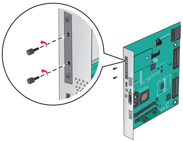 LEXMARK MX710D - MX711D - MX717DE - MX718DE - Installation d'un disque dur sur l'imprimante - 3