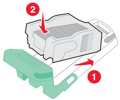 LEXMARK X950DE  -  X952DE -  X954D - Remplacement de la cartouche d'agrafes dans l'unité d'agrafage de livrets - 7