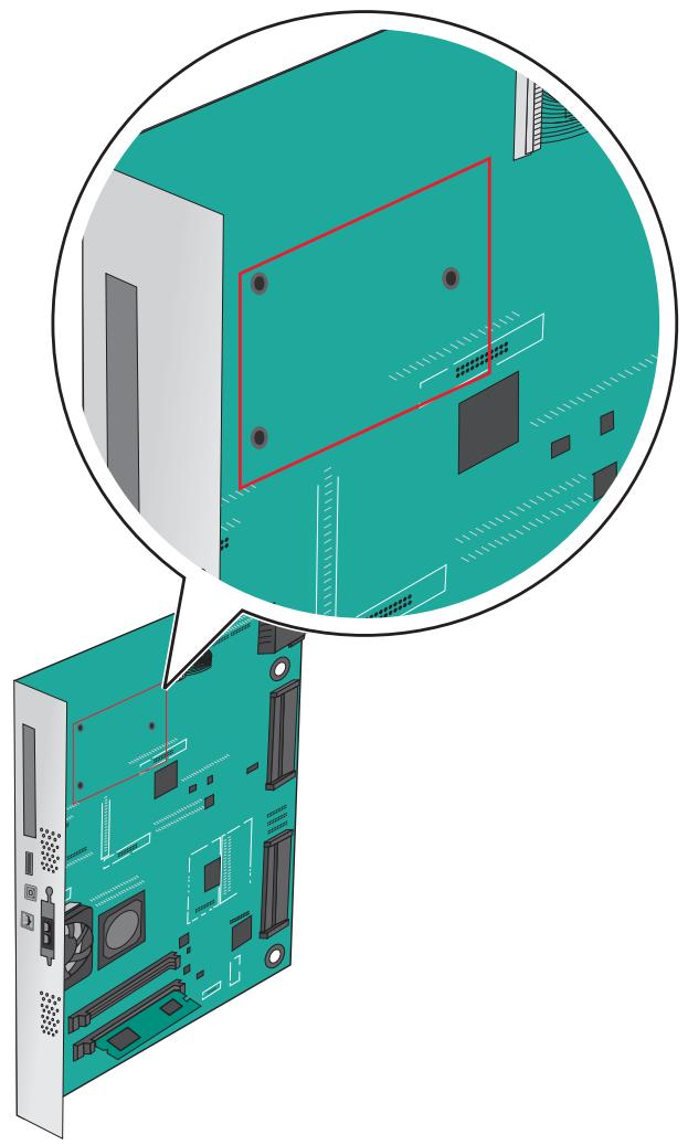 LEXMARK X950DE  -  X952DE -  X954D - Installation d'un disque dur sur l'imprimante - 2