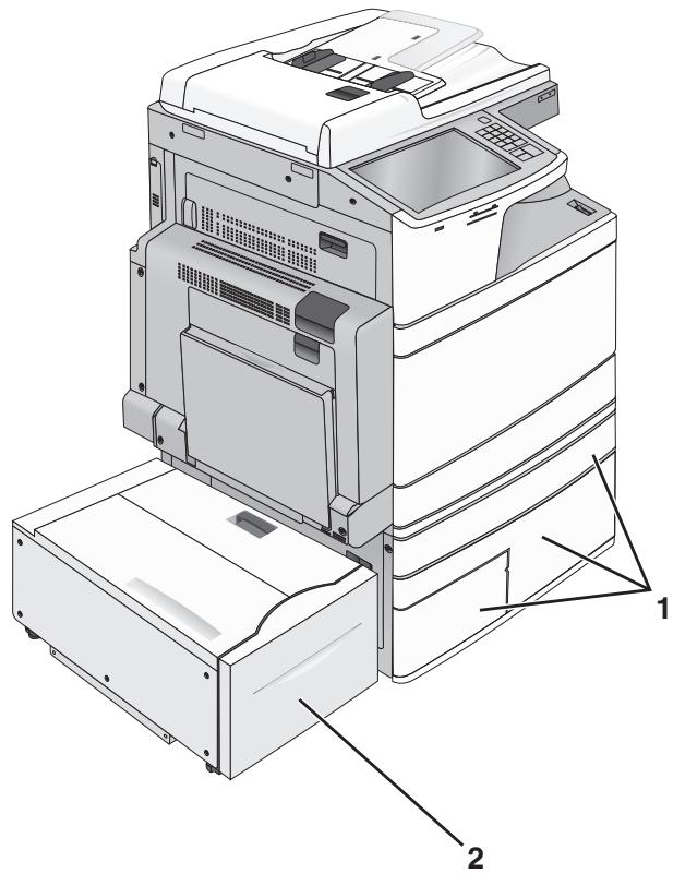 LEXMARK X950DE  -  X952DE -  X954D - Installation des tiroirs optionnels - 6