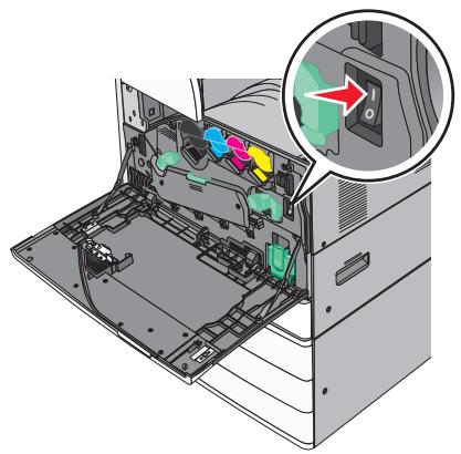 LEXMARK X950DE  -  X952DE -  X954D - Mise sous tension de l'imprimante - 2