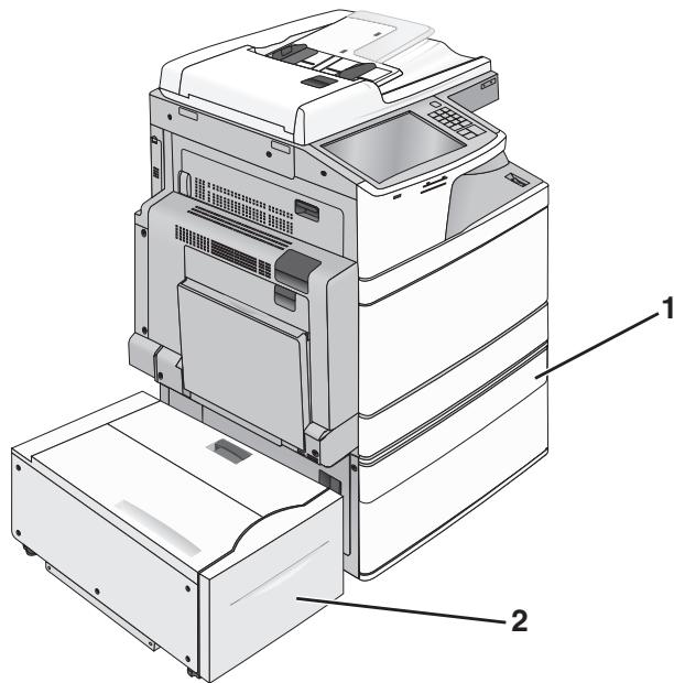 LEXMARK X950DE  -  X952DE -  X954D - Installation des tiroirs optionnels - 4