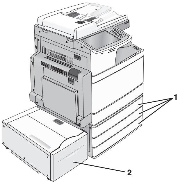 LEXMARK X950DE  -  X952DE -  X954D - Installation des tiroirs optionnels - 5