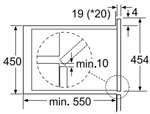 ROSIERES RMCS 550 X  -  RMCS550X - Einbaumaße - 5