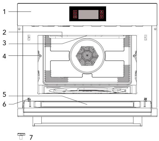 ROSIERES RMCS 550 X  -  RMCS550X - Bezeichnungen der Ofenteile und Zubehörns - 1