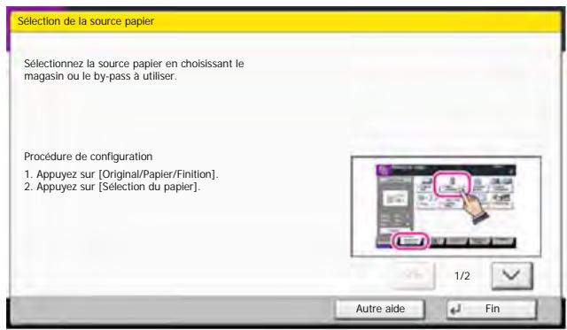 KYOCERA TASKALFA 3511I - Sélectionner [Aide] sur le panneau. - 3